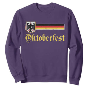 Oktoberfest German Drinking Festival Sweatshirt Bundesadler Coat of Arms TS11 Purple Print Your Wear