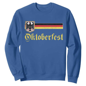Oktoberfest German Drinking Festival Sweatshirt Bundesadler Coat of Arms TS11 Royal Blue Print Your Wear
