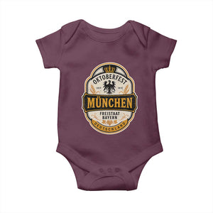 Oktoberfest Munchen Deutschland German Beer Festival Baby Onesie Freistaat Bayern Heraldic Eagle