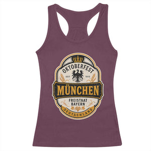Oktoberfest Munchen Deutschland German Beer Festival Racerback Tank Top Freistaat Bayern Heraldic Eagle