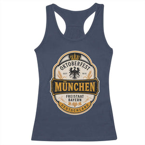 Oktoberfest Munchen Deutschland German Beer Festival Racerback Tank Top Freistaat Bayern Heraldic Eagle