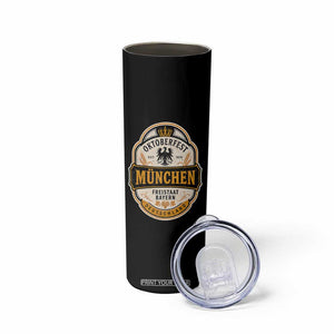 Oktoberfest Munchen Deutschland German Beer Festival Skinny Tumbler Freistaat Bayern Heraldic Eagle