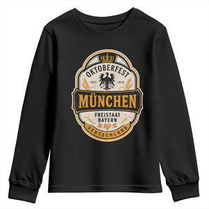 Oktoberfest Munchen Deutschland German Beer Festival Youth Sweatshirt Freistaat Bayern Heraldic Eagle