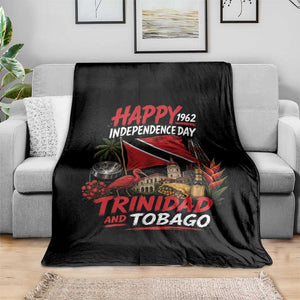 Trinidad And Tobago Independence Day Throw Blanket Trinidadian Heritage Steelpan Scarlet Ibis