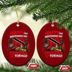 Trinidad And Tobago Independence Day Ceramic Ornament Trinidadian Heritage Steelpan Scarlet Ibis