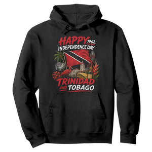 Trinidad And Tobago Independence Day Hoodie Trinidadian Heritage Steelpan Scarlet Ibis
