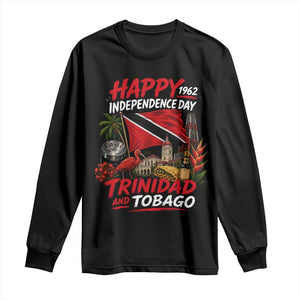 Trinidad And Tobago Independence Day Long Sleeve Shirt Trinidadian Heritage Steelpan Scarlet Ibis