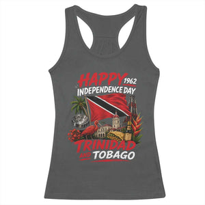 Trinidad And Tobago Independence Day Racerback Tank Top Trinidadian Heritage Steelpan Scarlet Ibis