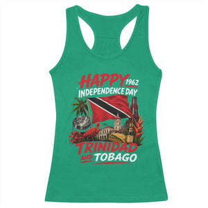 Trinidad And Tobago Independence Day Racerback Tank Top Trinidadian Heritage Steelpan Scarlet Ibis