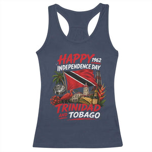 Trinidad And Tobago Independence Day Racerback Tank Top Trinidadian Heritage Steelpan Scarlet Ibis