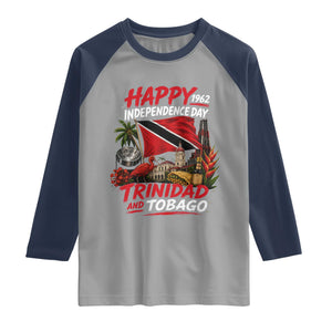 Trinidad And Tobago Independence Day Raglan Shirt Trinidadian Heritage Steelpan Scarlet Ibis