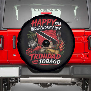 Trinidad And Tobago Independence Day Spare Tire Cover Trinidadian Heritage Steelpan Scarlet Ibis