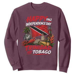 Trinidad And Tobago Independence Day Sweatshirt Trinidadian Heritage Steelpan Scarlet Ibis