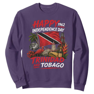 Trinidad And Tobago Independence Day Sweatshirt Trinidadian Heritage Steelpan Scarlet Ibis