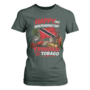Trinidad And Tobago Independence Day T Shirt For Women Trinidadian Heritage Steelpan Scarlet Ibis