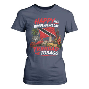 Trinidad And Tobago Independence Day T Shirt For Women Trinidadian Heritage Steelpan Scarlet Ibis