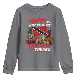 Trinidad And Tobago Independence Day Youth Sweatshirt Trinidadian Heritage Steelpan Scarlet Ibis