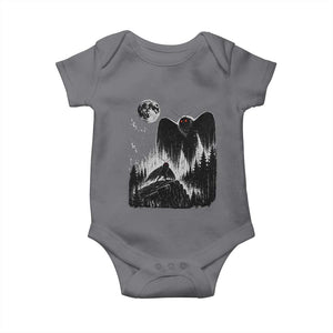 Mothman Howling at Moon 90s Retro Baby Onesie Funny West Virginia Cryptid