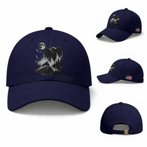 Mothman Howling at Moon 90s Retro Baseball Cap Funny West Virginia Cryptid