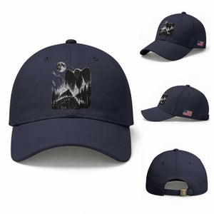 Mothman Howling at Moon 90s Retro Baseball Cap Funny West Virginia Cryptid