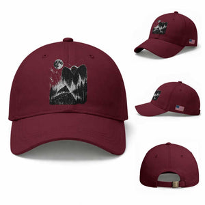 Mothman Howling at Moon 90s Retro Baseball Cap Funny West Virginia Cryptid
