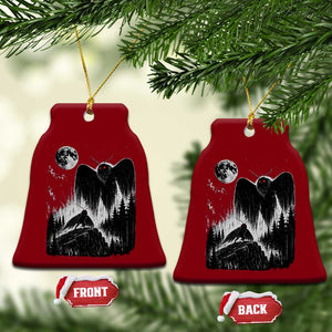 Mothman Howling at Moon 90s Retro Ceramic Ornament Funny West Virginia Cryptid