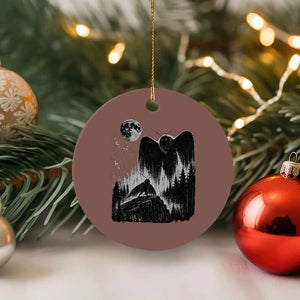 Mothman Howling at Moon 90s Retro Ceramic Ornament Funny West Virginia Cryptid