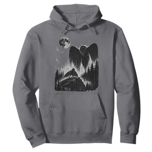 Mothman Howling at Moon 90s Retro Hoodie Funny West Virginia Cryptid