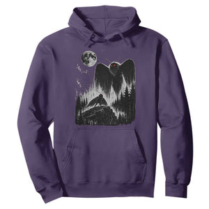 Mothman Howling at Moon 90s Retro Hoodie Funny West Virginia Cryptid