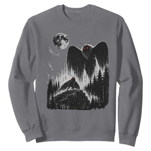 Mothman Howling at Moon 90s Retro Sweatshirt Funny West Virginia Cryptid