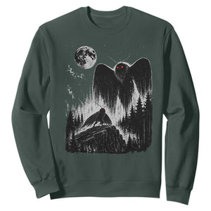 Mothman Howling at Moon 90s Retro Sweatshirt Funny West Virginia Cryptid