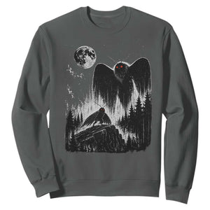 Mothman Howling at Moon 90s Retro Sweatshirt Funny West Virginia Cryptid