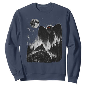 Mothman Howling at Moon 90s Retro Sweatshirt Funny West Virginia Cryptid