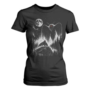 Mothman Howling at Moon 90s Retro T Shirt For Women Funny West Virginia Cryptid