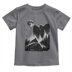 Mothman Howling at Moon 90s Retro Toddler T Shirt Funny West Virginia Cryptid