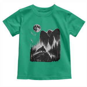 Mothman Howling at Moon 90s Retro Toddler T Shirt Funny West Virginia Cryptid