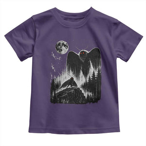 Mothman Howling at Moon 90s Retro Toddler T Shirt Funny West Virginia Cryptid