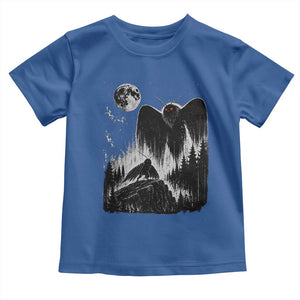 Mothman Howling at Moon 90s Retro Toddler T Shirt Funny West Virginia Cryptid
