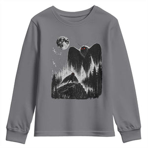 Mothman Howling at Moon 90s Retro Youth Sweatshirt Funny West Virginia Cryptid