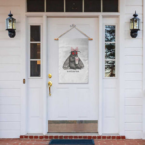 Funny Mothman Mothma'am Cute Pink Bow Coquette Garden Flag