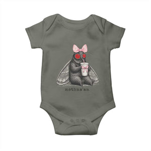 Funny Mothman Mothma'am Cute Pink Bow Coquette Baby Onesie