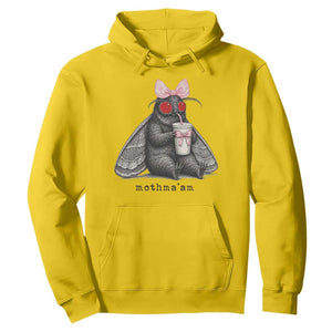 Funny Mothman Mothma'am Cute Pink Bow Coquette Hoodie