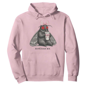 Funny Mothman Mothma'am Cute Pink Bow Coquette Hoodie