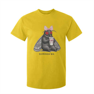 Funny Mothman Mothma'am Cute Pink Bow Coquette T Shirt For Kid