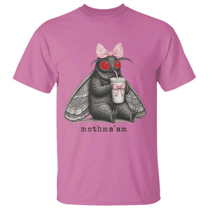 Funny Mothman Mothma'am Cute Pink Bow Coquette T Shirt