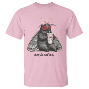 Funny Mothman Mothma'am Cute Pink Bow Coquette T Shirt