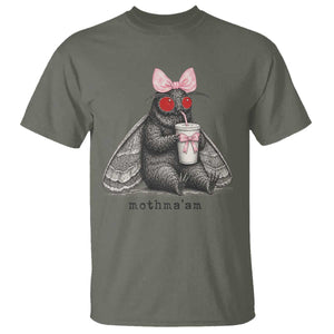Funny Mothman Mothma'am Cute Pink Bow Coquette T Shirt