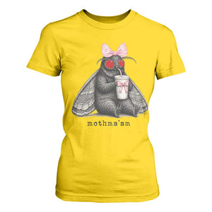 Funny Mothman Mothma'am Cute Pink Bow Coquette T Shirt For Women