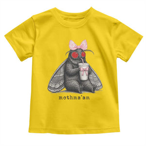 Funny Mothman Mothma'am Cute Pink Bow Coquette Toddler T Shirt