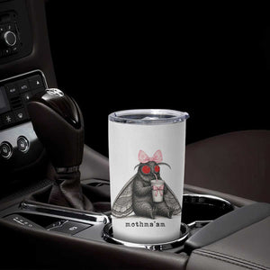 Funny Mothman Mothma'am Cute Pink Bow Coquette Tumbler Cup